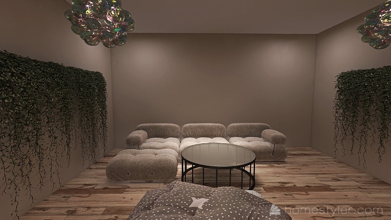 Stone Age/Bohemian Bedroom 3d design renderings