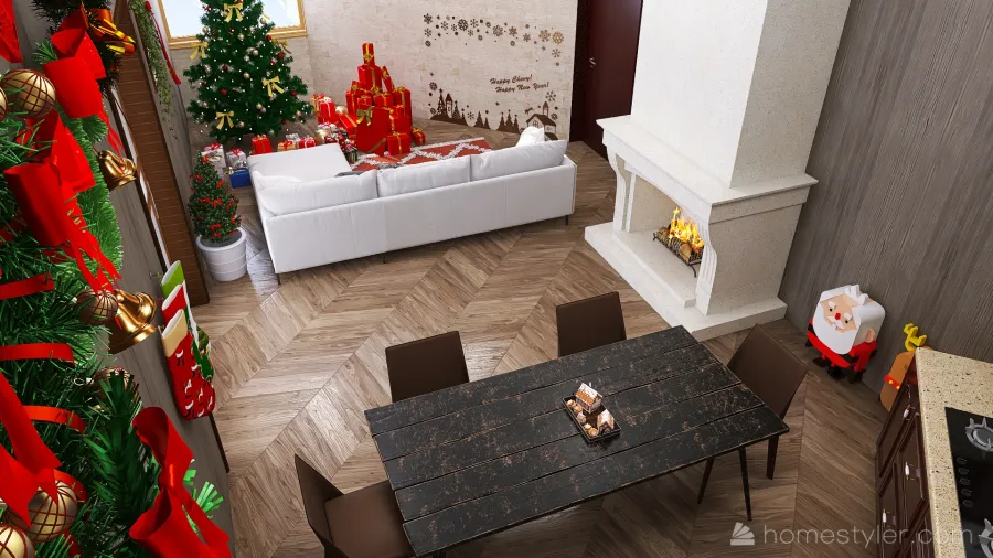 #ChristmasRoomContest_casa en las nieves 3d design renderings