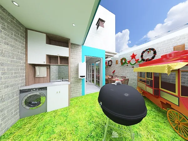 Casa Medidas Interes Social 3d design renderings