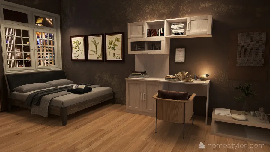 Musicians Apartment in The City :) 3d design renderings