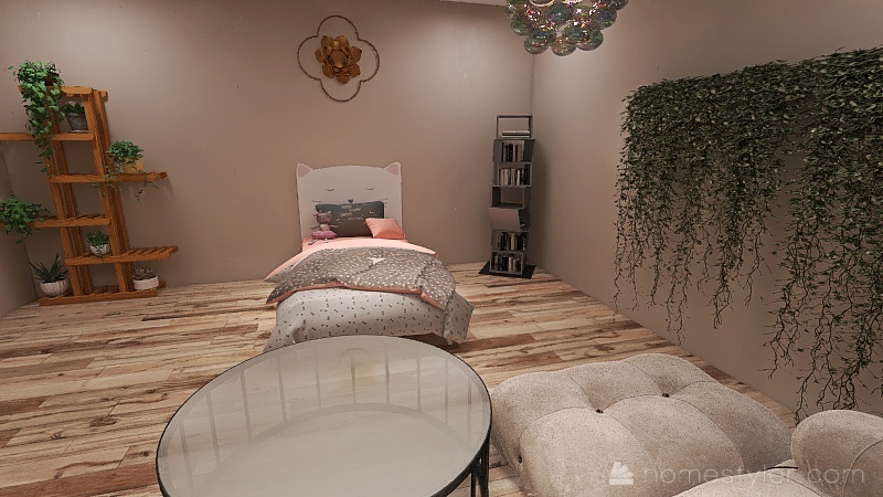 Stone Age/Bohemian Bedroom 3d design renderings