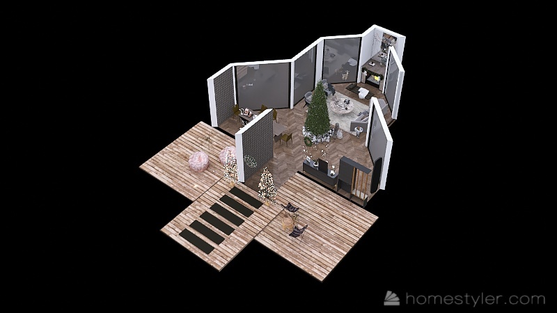 #ChristmasRoomContest-Modern Mountain Christmas 3d design picture 69.4