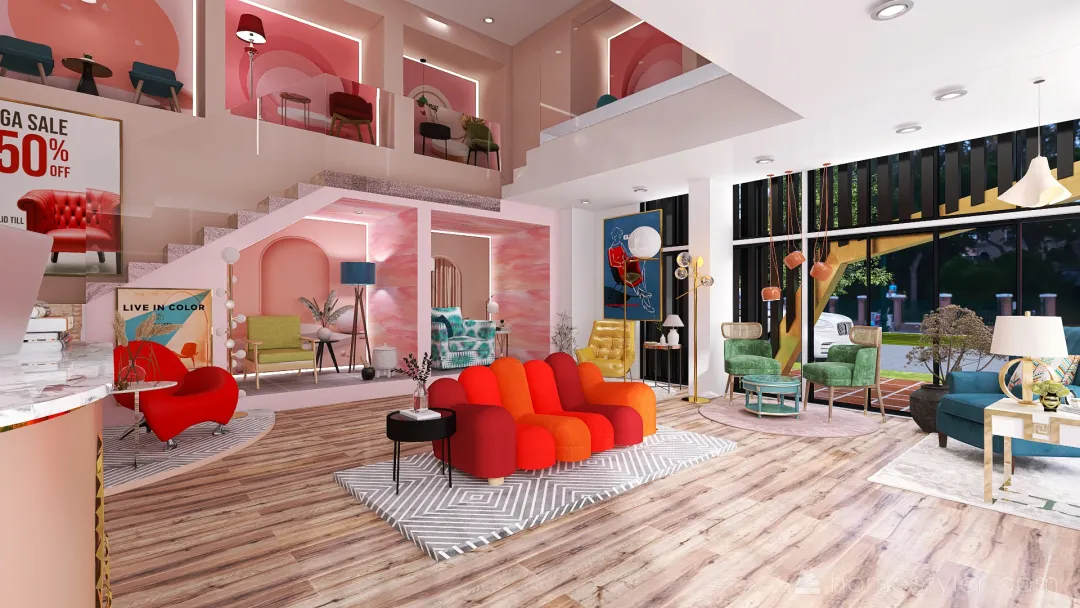 #StoreContest_Fashion Furniture Store 3d design renderings