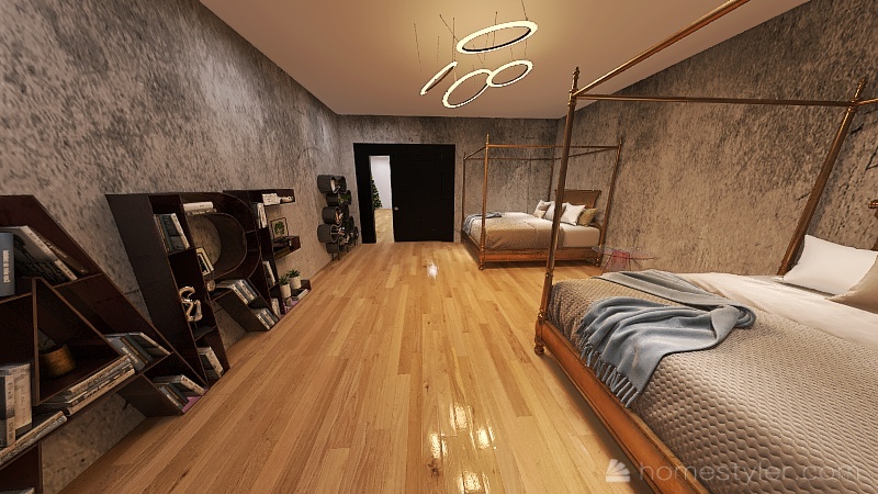Golden Ages Bedroom 3d design renderings