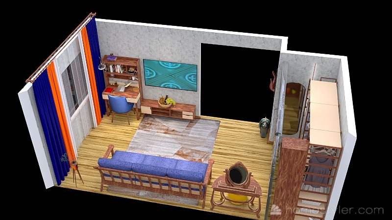 комната для отдыха и сна 3d design renderings