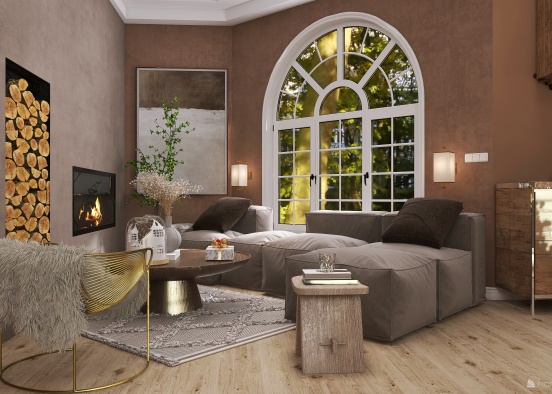 #ChristmasRoomContest_ Warm Home Design Rendering