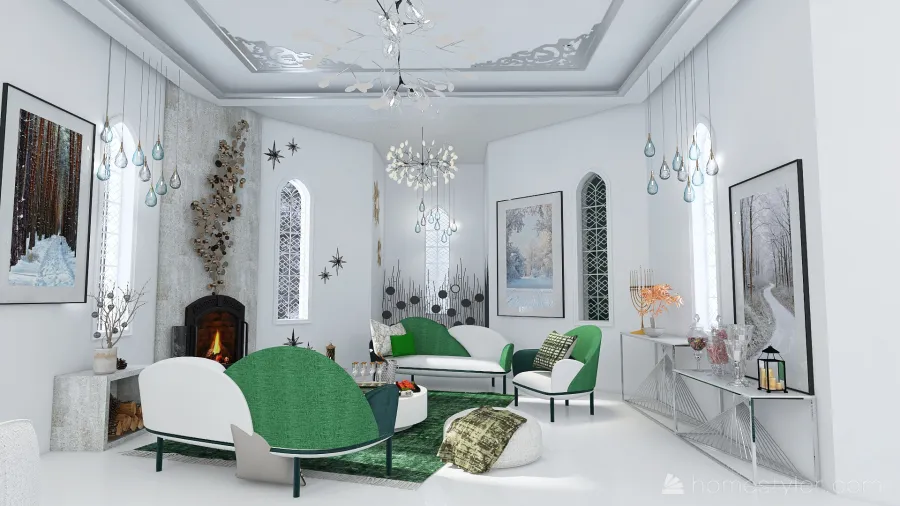 #ChristmasRoomContest:Drole de maison de Noel! 3d design renderings