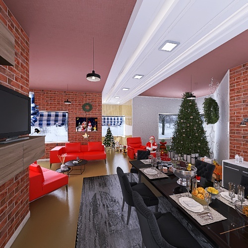 #ChristmasRoomContest_natal 3d design renderings