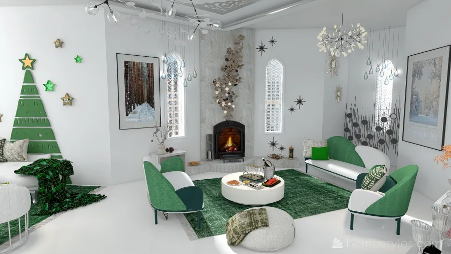 #ChristmasRoomContest:Drole de maison de Noel! 3d design renderings