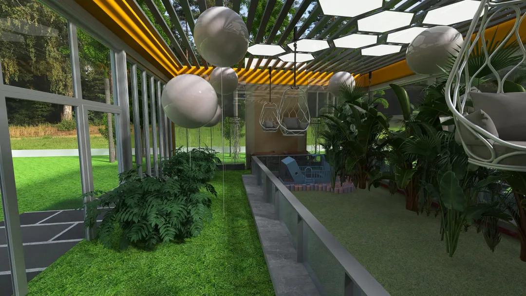 green house 3d design renderings