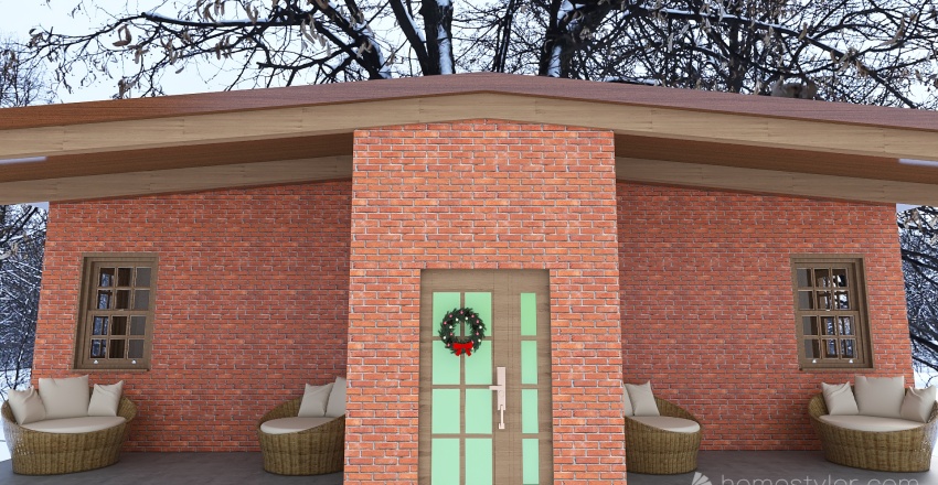 #ChristmasRoomContest_Home for the Holidays 3d design renderings