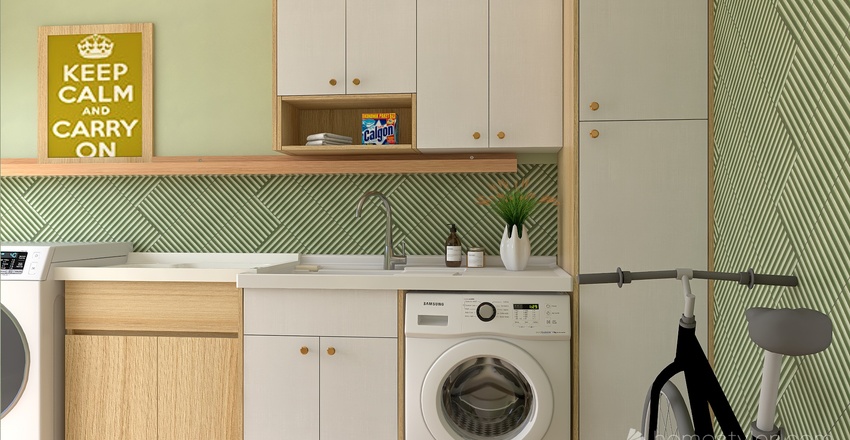 Laundry Room 3d design renderings
