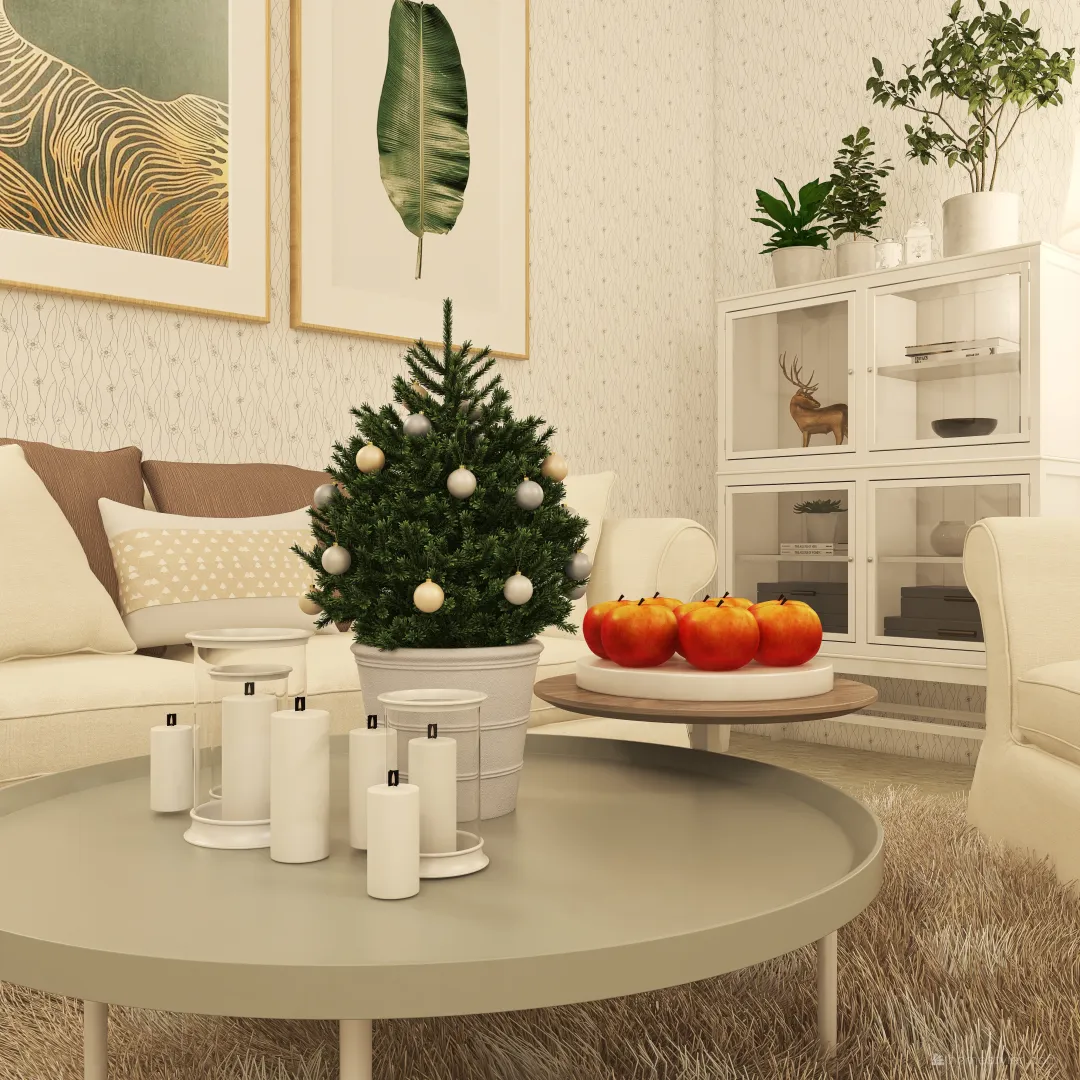 #ChristmasRoomContest_White Christmas 3d design renderings