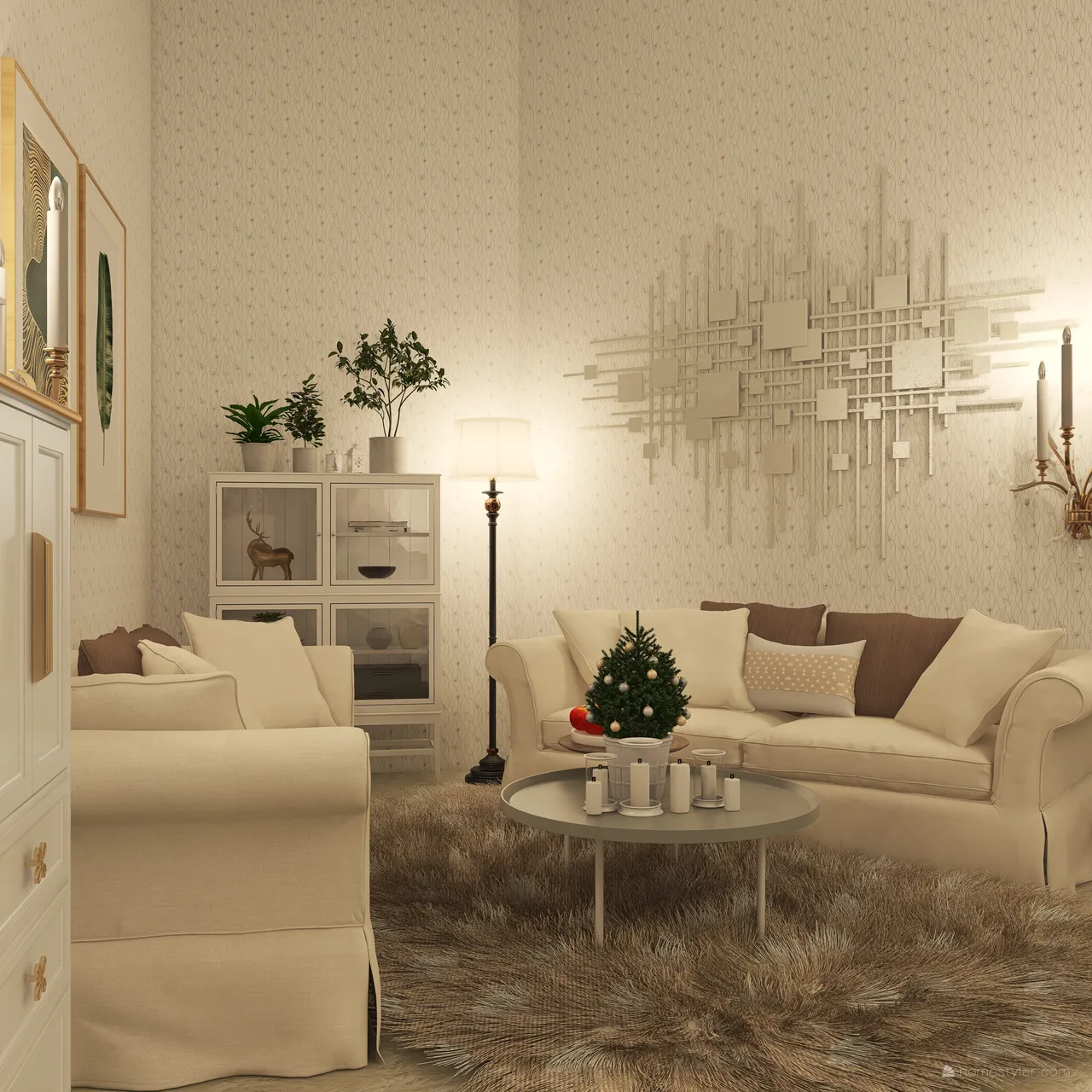 LivingDiningRoom 3d design renderings