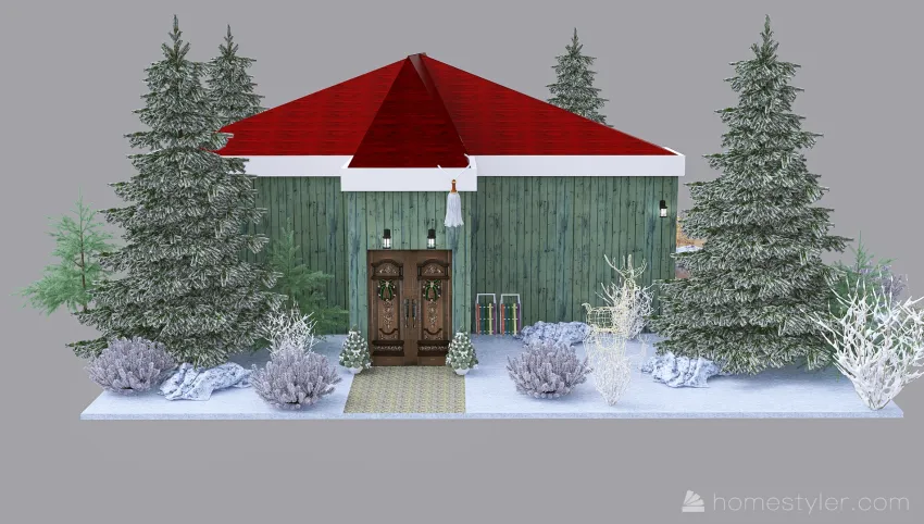 #ChristmasRoomContest_White Christmas 3d design picture 193.21