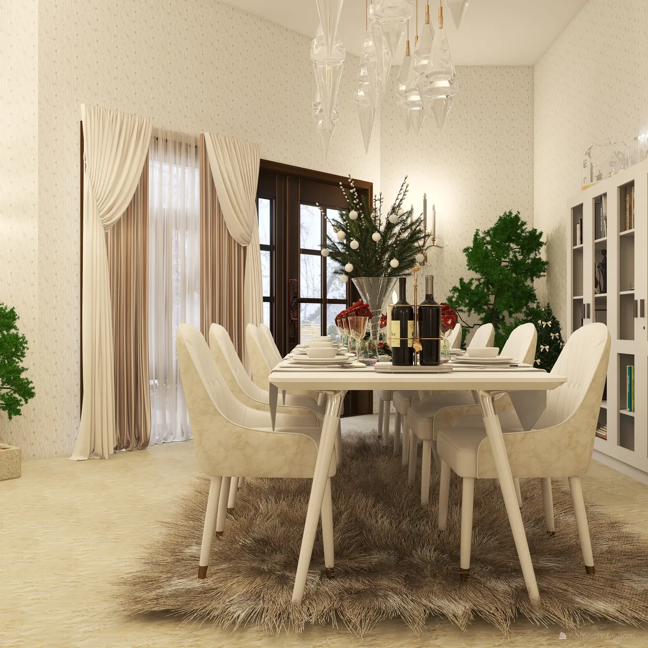 LivingDiningRoom 3d design renderings