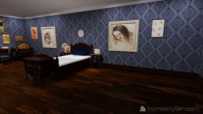 Victor's Bedroom 3d design renderings