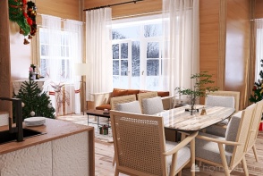 #ChristmasRoomContest (Cabin Interior) Design Rendering