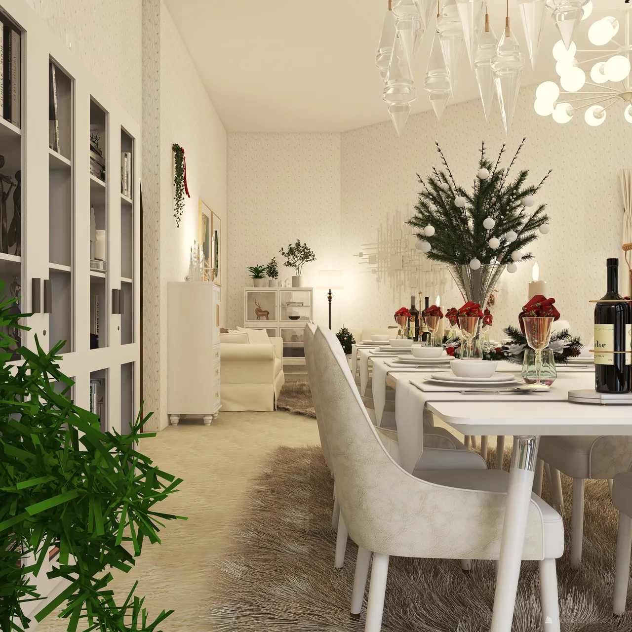 LivingDiningRoom 3d design renderings