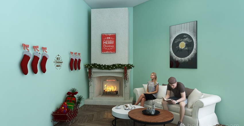 Christmas Joy #ChristmasRoomContest 3d design renderings