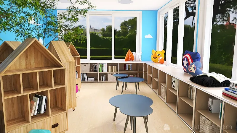 Children's Library 3d design renderings