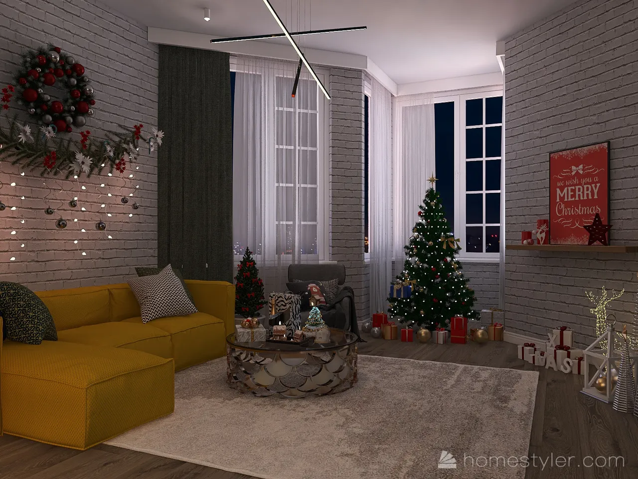 #ChristmasRoomContest 3d design renderings