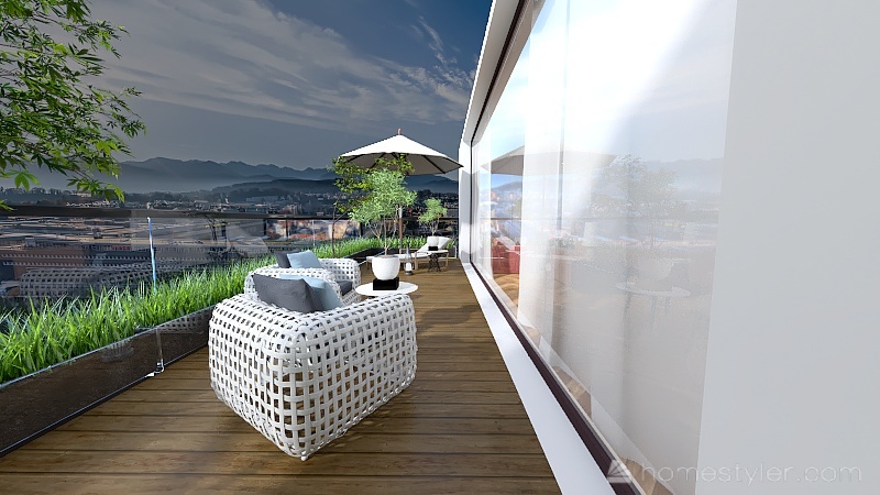 Pink Apartment 3d design renderings