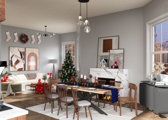 #ChristmasRoomContest _ Christmas In The City Design Rendering