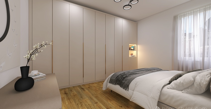 camera da letto padronale 3d design renderings