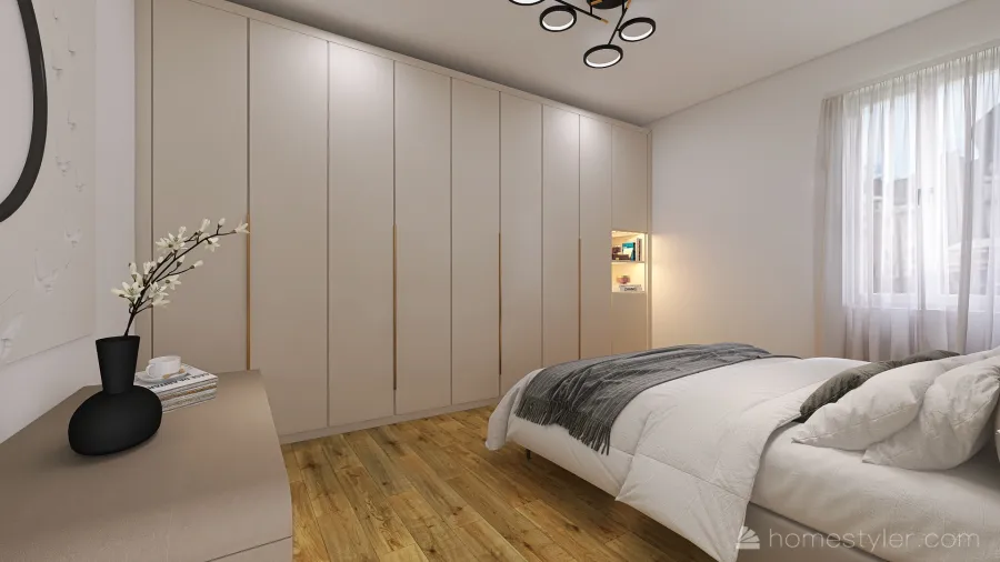 camera da letto padronale 3d design renderings