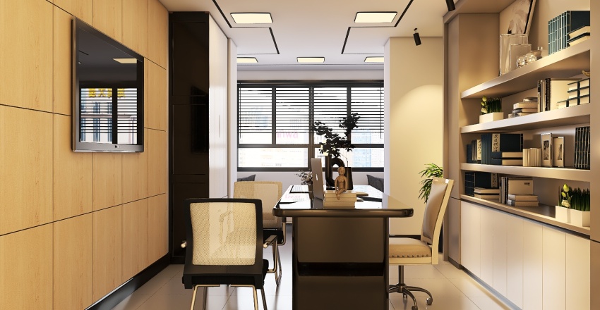 Modern CEO cabinet 3d design renderings