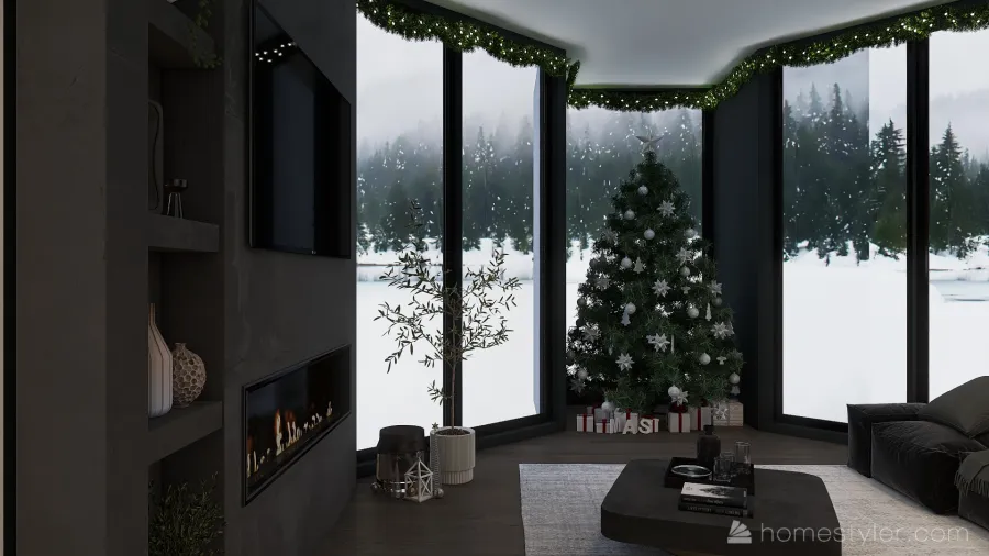 #ChristmasRoomContest - Natale in montagna 3d design renderings