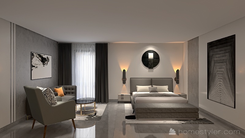 Master bedroom (Hay elsadafa villa) 3d design renderings