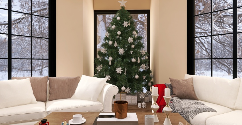 #ChristmasRoomContest LITTLE CHALET IN ST MORITZ 3d design renderings