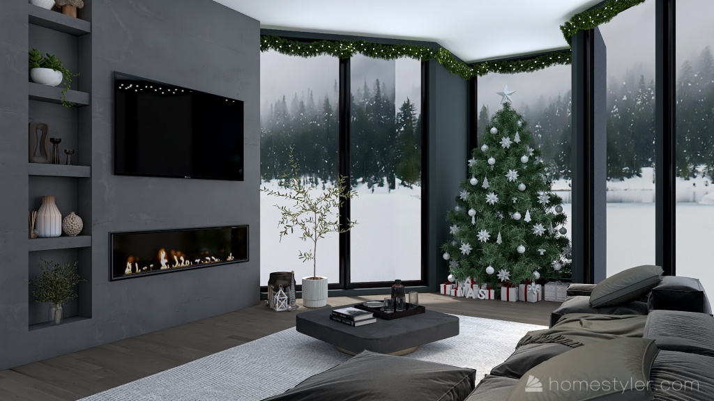 #ChristmasRoomContest - Natale in montagna 3d design renderings