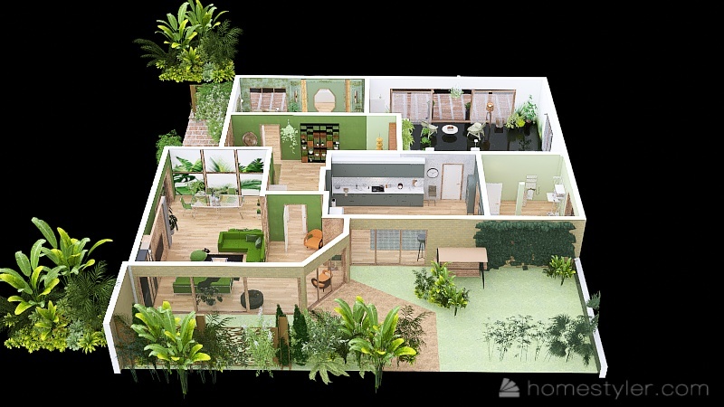 FIFTY SHADES OF GREEN 3d design picture 343.02