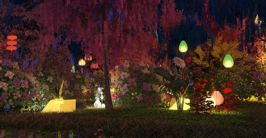 Enchanted Garden 3d design renderings