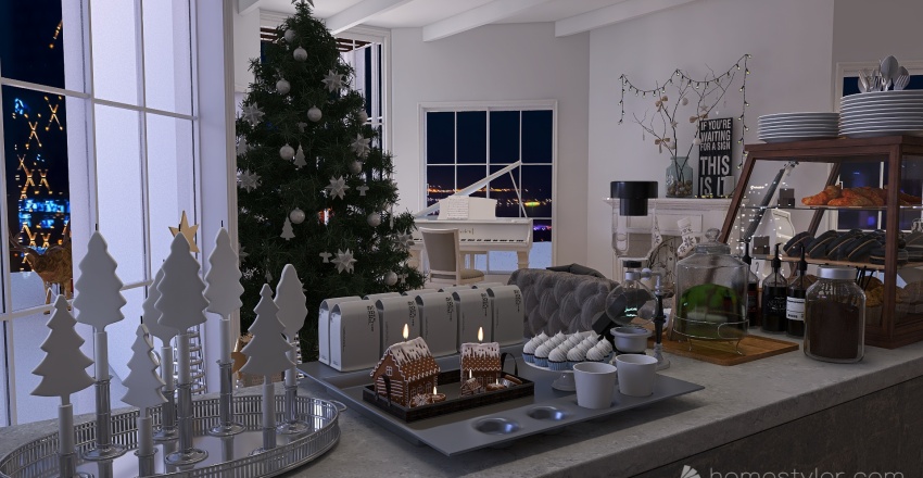 #ChristmasRoomContest_SantaIsComingtoTown 3d design renderings