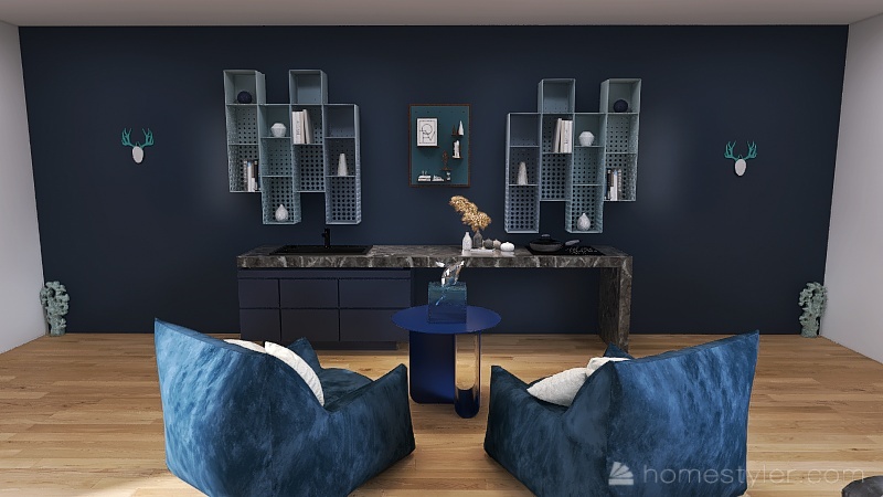 Ocean Elements Bedroom 3d design renderings