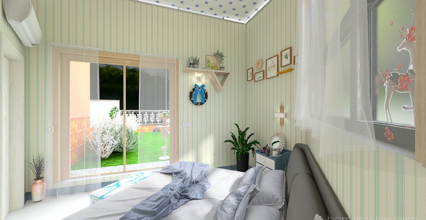 Camera da letto 3d design renderings