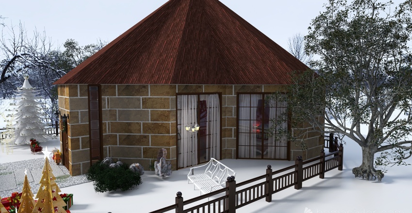 #ChristmasRoomContest_Santa's Baita 3d design renderings