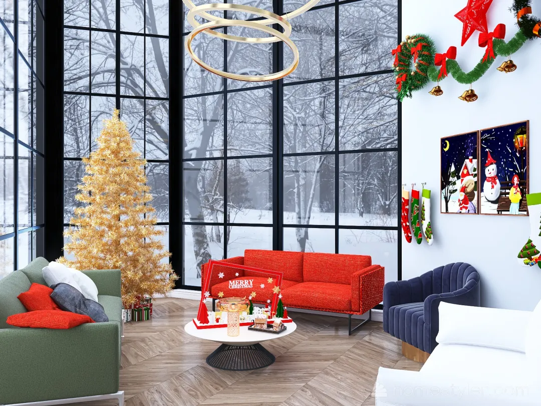 #ChristmasRoomContest_CHRISTMAS MY WAY 3d design renderings