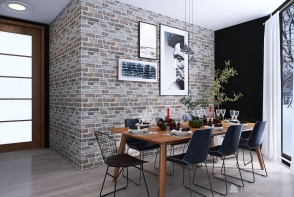 #ChristmasRoomContest- Gray and Brick Design Rendering