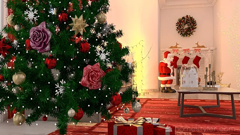 #ChristmasRoomContest-THE GREAT ROOM 3d design renderings