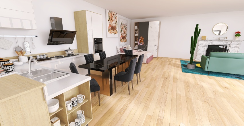 Apartment for Sophia 3d design renderings