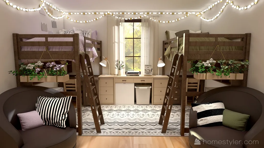 Dorm Room Project 3d design renderings