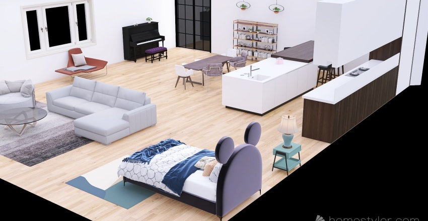 Apartment for Pink Designs 3d design renderings