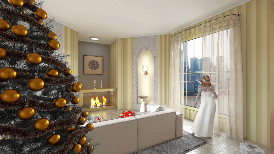 #ChristmasRoomContest_RomanticBeginning 3d design renderings