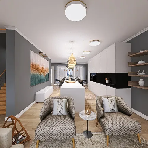 LivingDiningRoom 3d design renderings