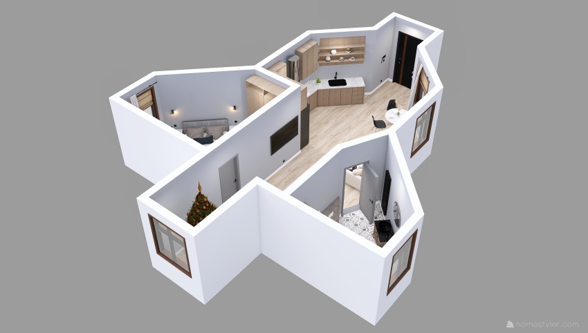 #ChristmasRoomContest Modern Christmas Home 3d design picture 69.4